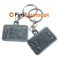 Porta chaves promocionais com logotipo Notaría