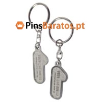 Porta chaves promocionais com logotipo em prata