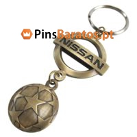 Porta chaves personalizados com logotipo Uefa Nissan em ouro