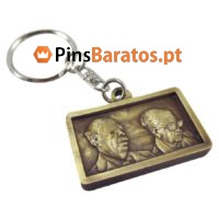 Porta chaves personalizados em ouro antigo